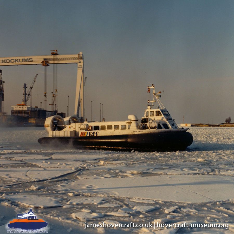 AP1-88 hovercraft with the Scandinavian company SAS -  (credit: The <a href='http://www.hovercraft-museum.org/' target='_blank'>Hovercraft Museum Trust</a>).